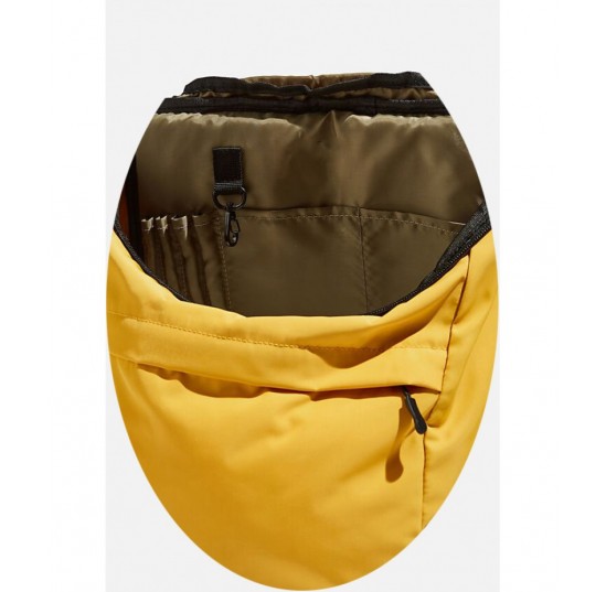 mustard and khaki Practical recycling backpack