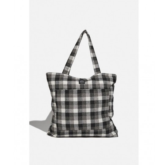 black grey check Daily Tote *2