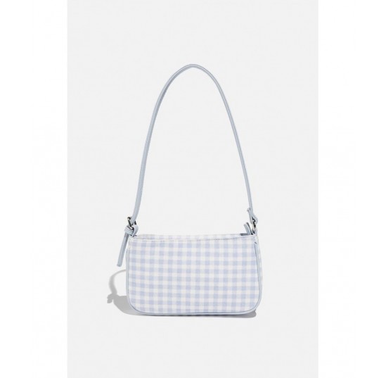 blue/white gingham Underarm bag