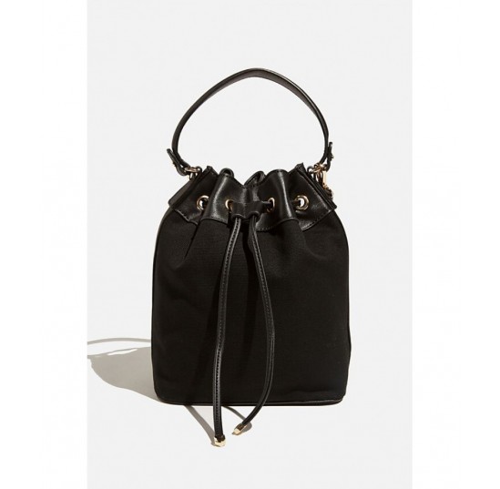 black/black canvas Bucket bag *3