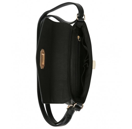 black Twist lock cross-body bag