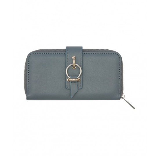 Pale Blue Wallet with clasp