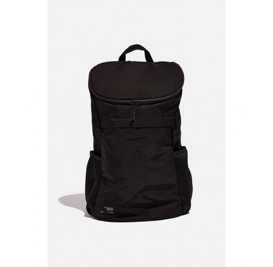 Practical recycling backpack - black and grey