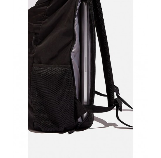 Practical recycling backpack - black and grey