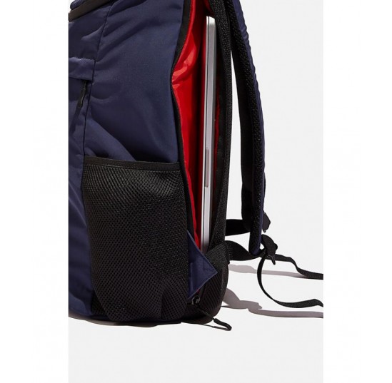 navy and red Practical recycling backpack