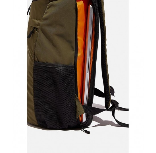 khaki and papaya Practical recycling backpack