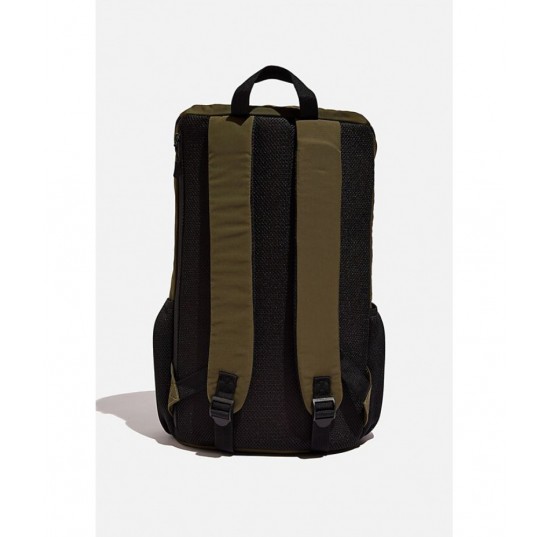 khaki and papaya Practical recycling backpack