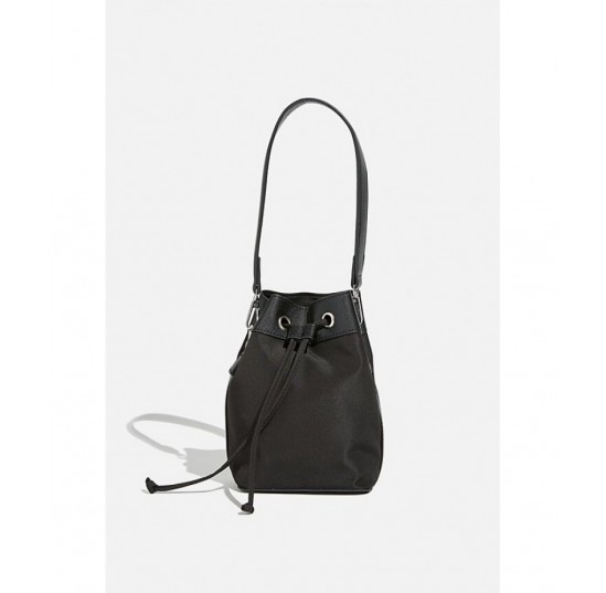 black Mini Bucket Bag