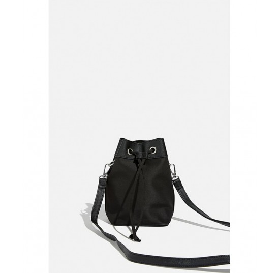 black Mini Bucket Bag