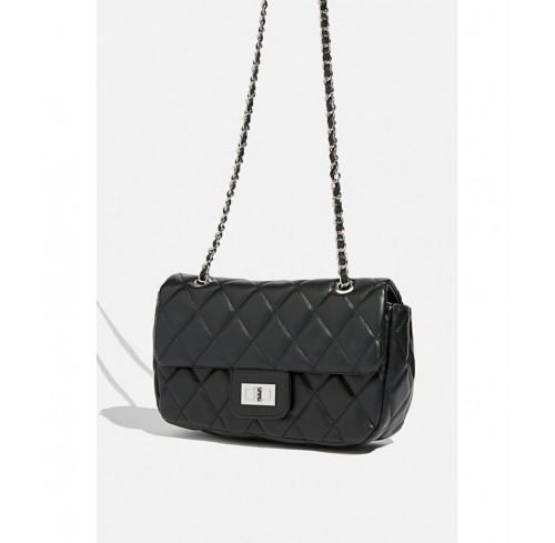 Quilted crossbody bag - black