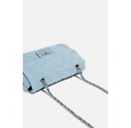 blue Quilted crossbody bag