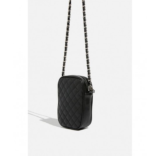 black Mini quilted crossbody bag