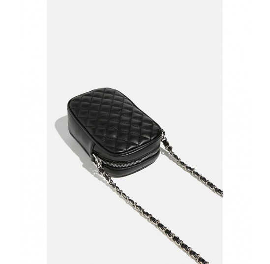 black Mini quilted crossbody bag