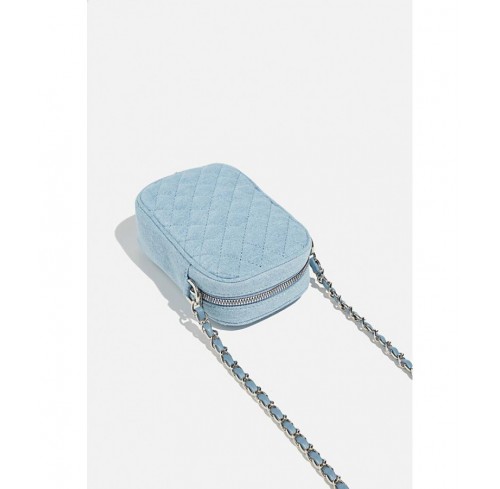 blue Mini quilted crossbody bag