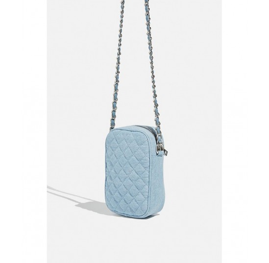 blue Mini quilted crossbody bag
