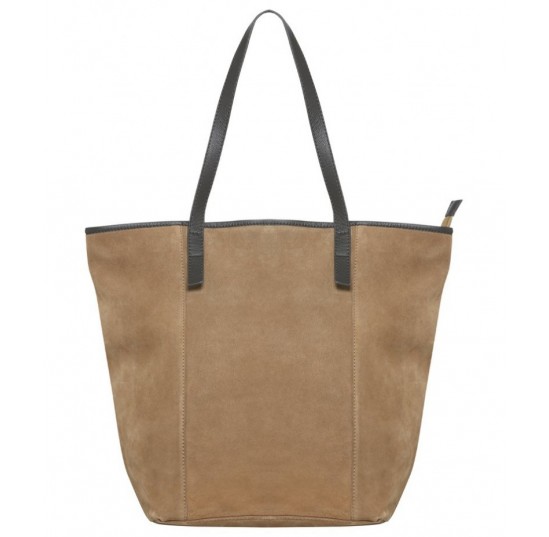 Suede shopping bag