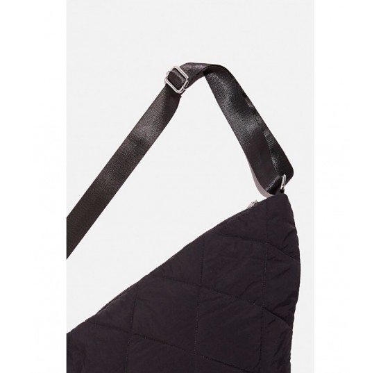 black Quilted crossbody bag